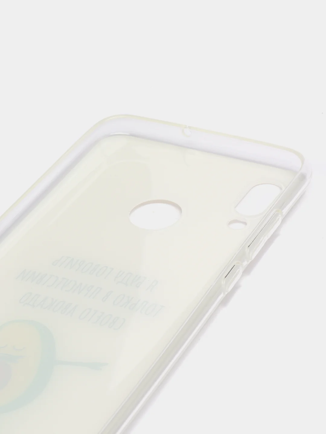 Белый чехол на Honor 10 Lite/Huawei P Smart 2019 / Хонор 10 Лайт прозрачный, с рисунком