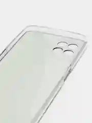 Серебряный силиконовый чехол на Realme 8i / Реалми 8i прозрачный, с рисунком, защита камеры