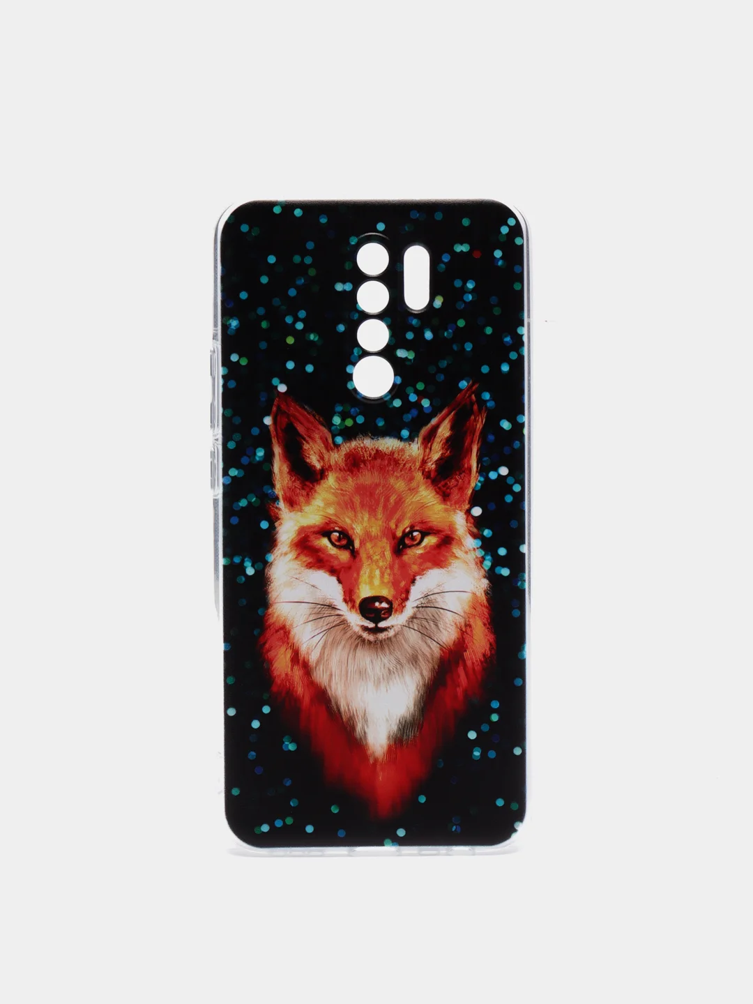 Рыжий силиконовый чехол на Xiaomi Redmi 9 / Сяоми Редми 9 прозрачный, с рисунком, защита камеры