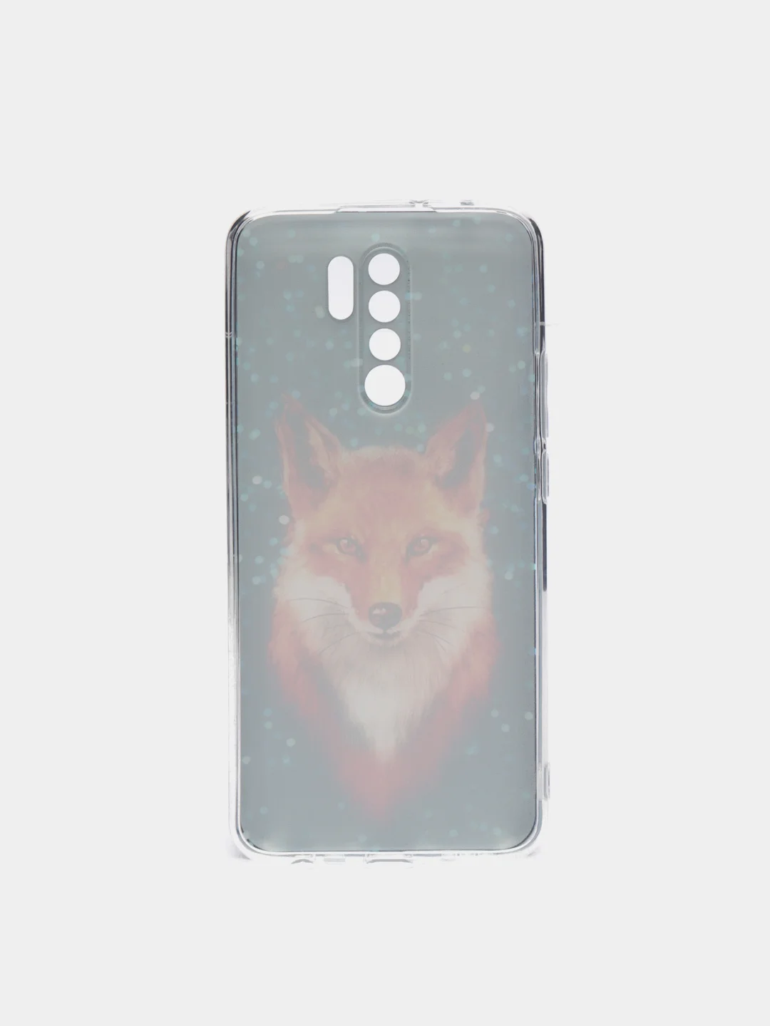 Рыжий силиконовый чехол на Xiaomi Redmi 9 / Сяоми Редми 9 прозрачный, с рисунком, защита камеры