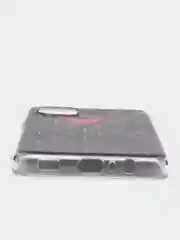 Тёмно-бордовый чехол на Samsung Galaxy A12/M12 / Самсунг А12/М12 прозрачный, с рисунком, защита камеры