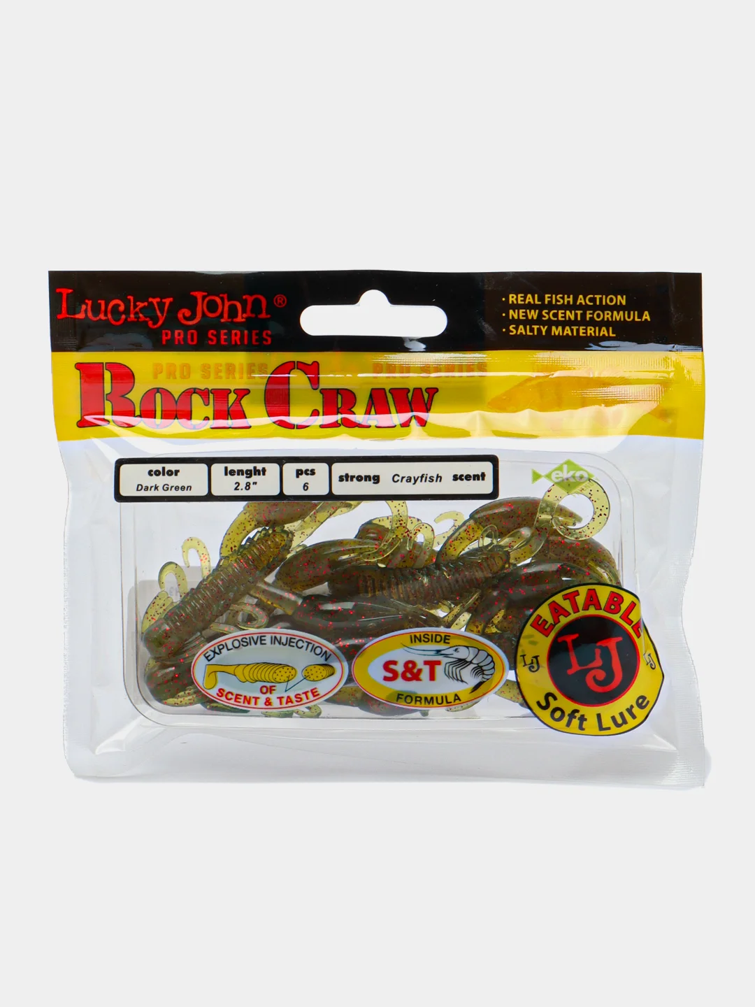 Лесной зеленый твистер LJ PRO SERIES ROCK CRAW