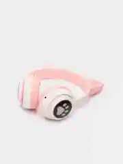 Розовый наушники беспроводные Bluetooth с кошачьими светящимися ушками "Cat Ear"