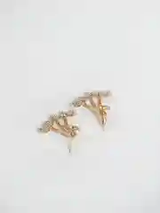 Шоколадный серьги, каффы, цвет золотой