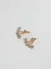 Шоколадный серьги, каффы, цвет золотой