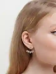 Шоколадный серьги, каффы, цвет золотой