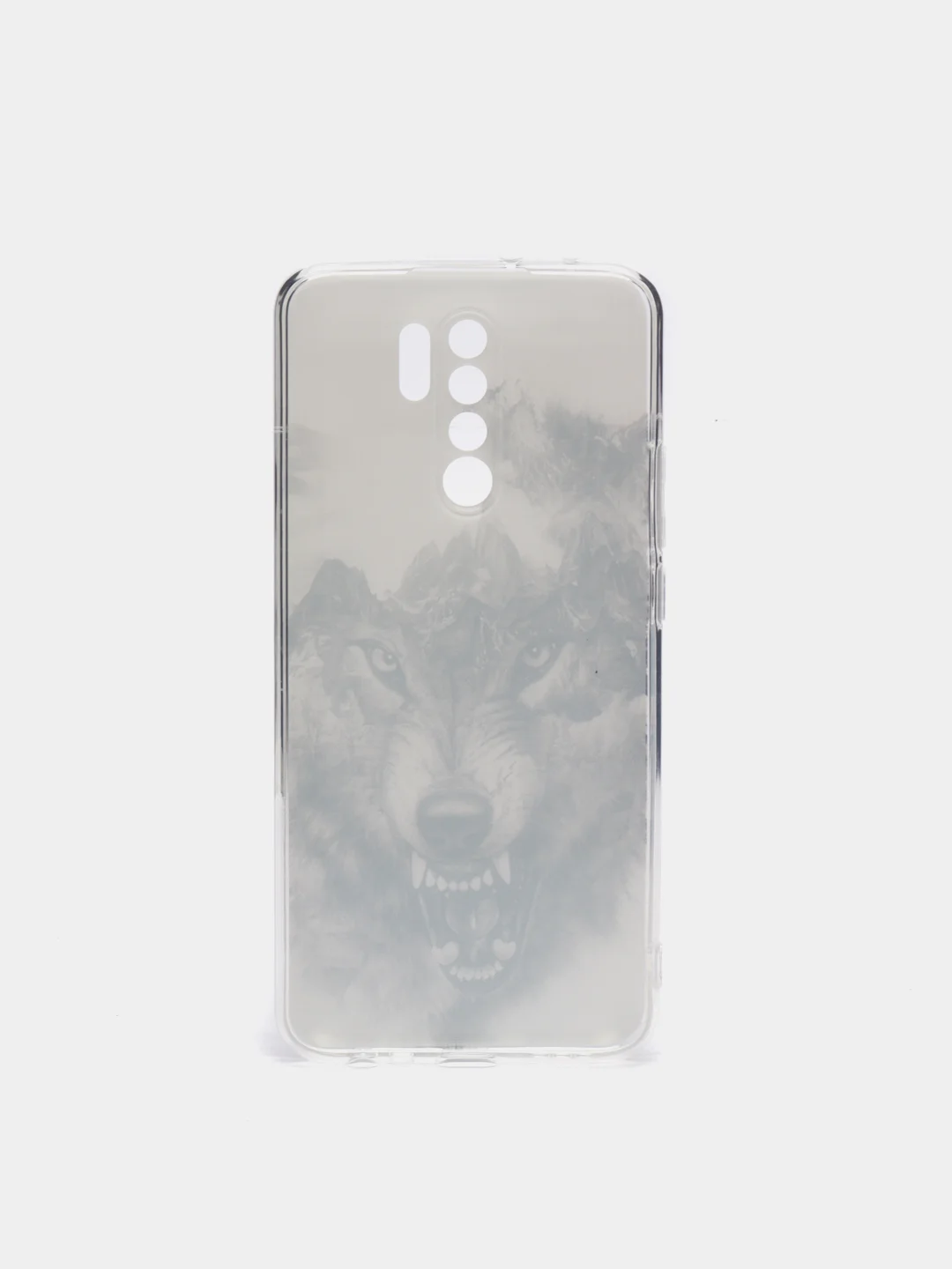 Приглушённый хаки силиконовый чехол на Xiaomi Redmi 9 / Сяоми Редми 9 прозрачный, с рисунком, защита камеры