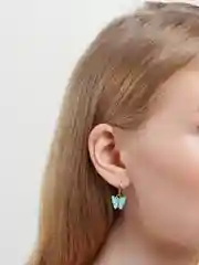 Бирюзовый серьги "Бабочки"