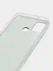 Бирюзовый силиконовый чехол на Honor 9A / Хонор 9А прозрачный, с рисунком, защита камеры