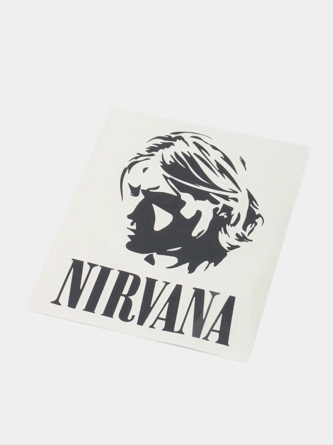 Черный переливающаяся наклейка "Нирвана. Курт Кобейн" (Nirvana), без фона