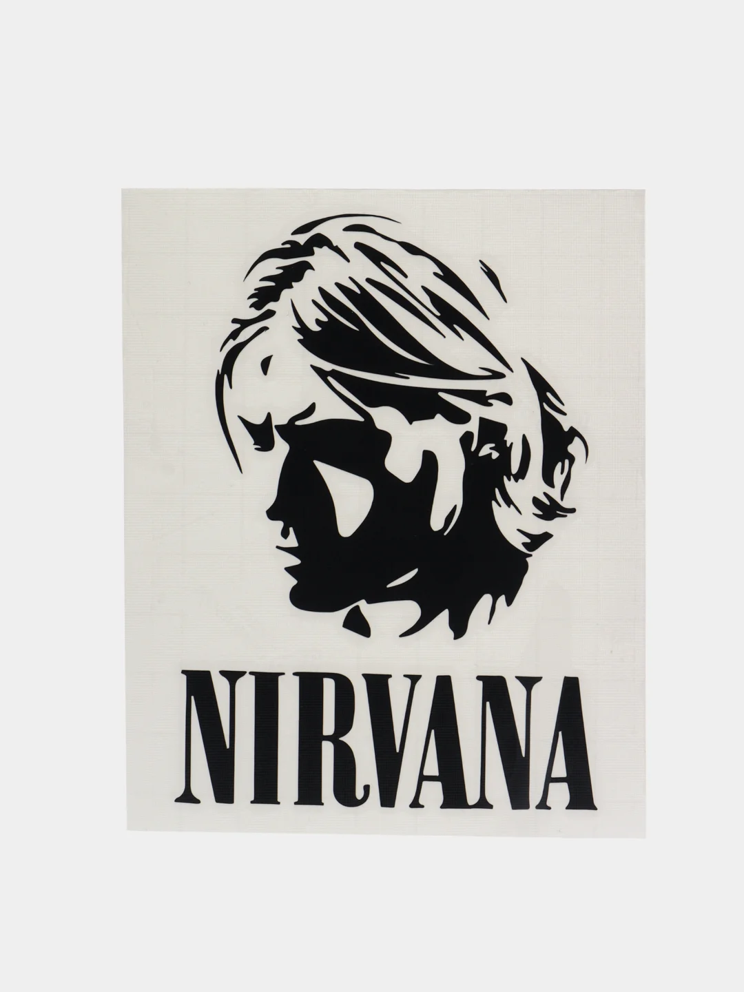 Черный переливающаяся наклейка "Нирвана. Курт Кобейн" (Nirvana), без фона