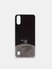Серебряный чехол на ZTE Blade A51 lite/Blade A5 (2020) / ЗТЕ Блэйд А51 Лайт прозрачный, с рисунком