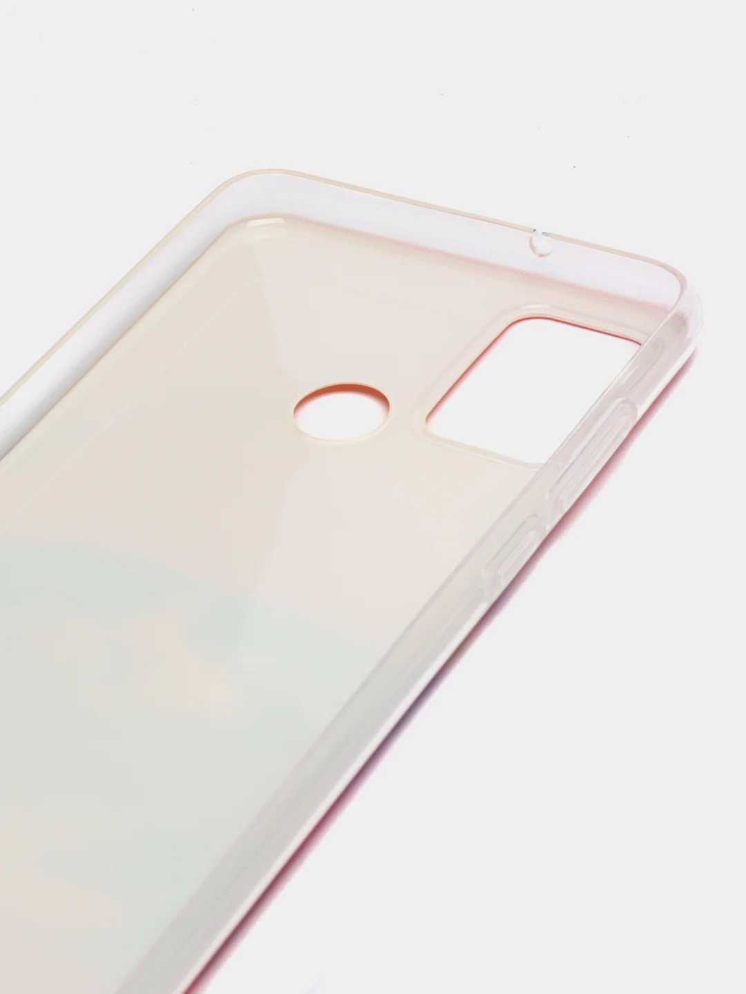 Желтый силиконовый чехол на Honor 9A / Хонор 9А прозрачный, с рисунком, защита камеры