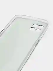 Бирюзовый силиконовый чехол на Realme 8i / Реалми 8i прозрачный, с рисунком, защита камеры