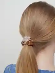 Хаки резинка для волос, бархатная