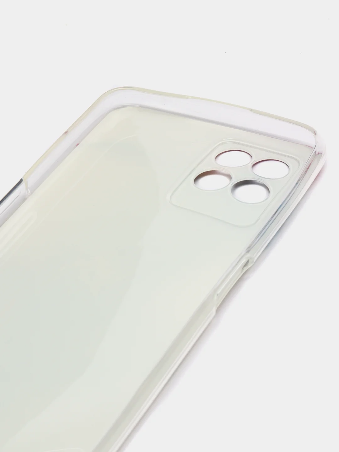 Ледяной силиконовый чехол на Realme 8i / Реалми 8i прозрачный, с рисунком, защита камеры