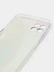 Ледяной силиконовый чехол на Realme 8i / Реалми 8i прозрачный, с рисунком, защита камеры