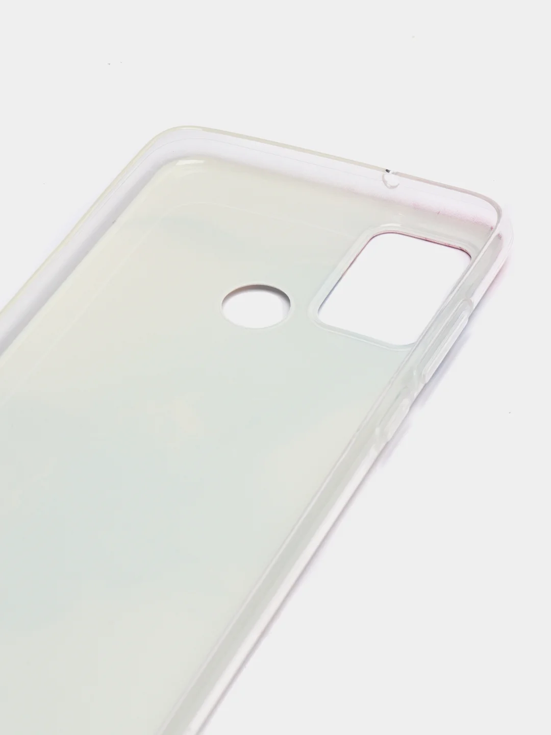 Ледяной силиконовый чехол на Honor 9A / Хонор 9А прозрачный, с рисунком, защита камеры