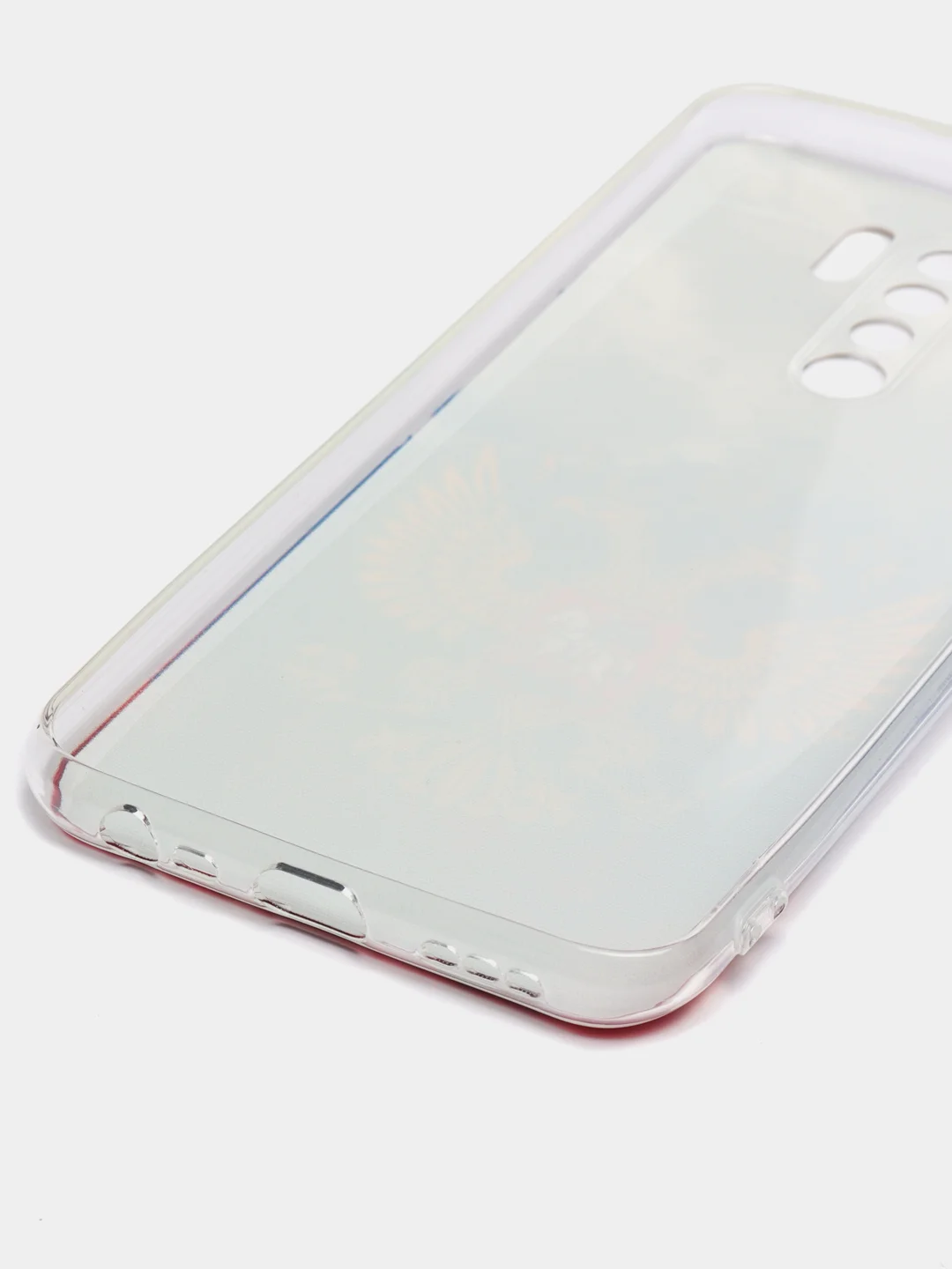 Синий силиконовый чехол на Xiaomi Redmi 9 / Сяоми Редми 9 прозрачный, с рисунком, защита камеры