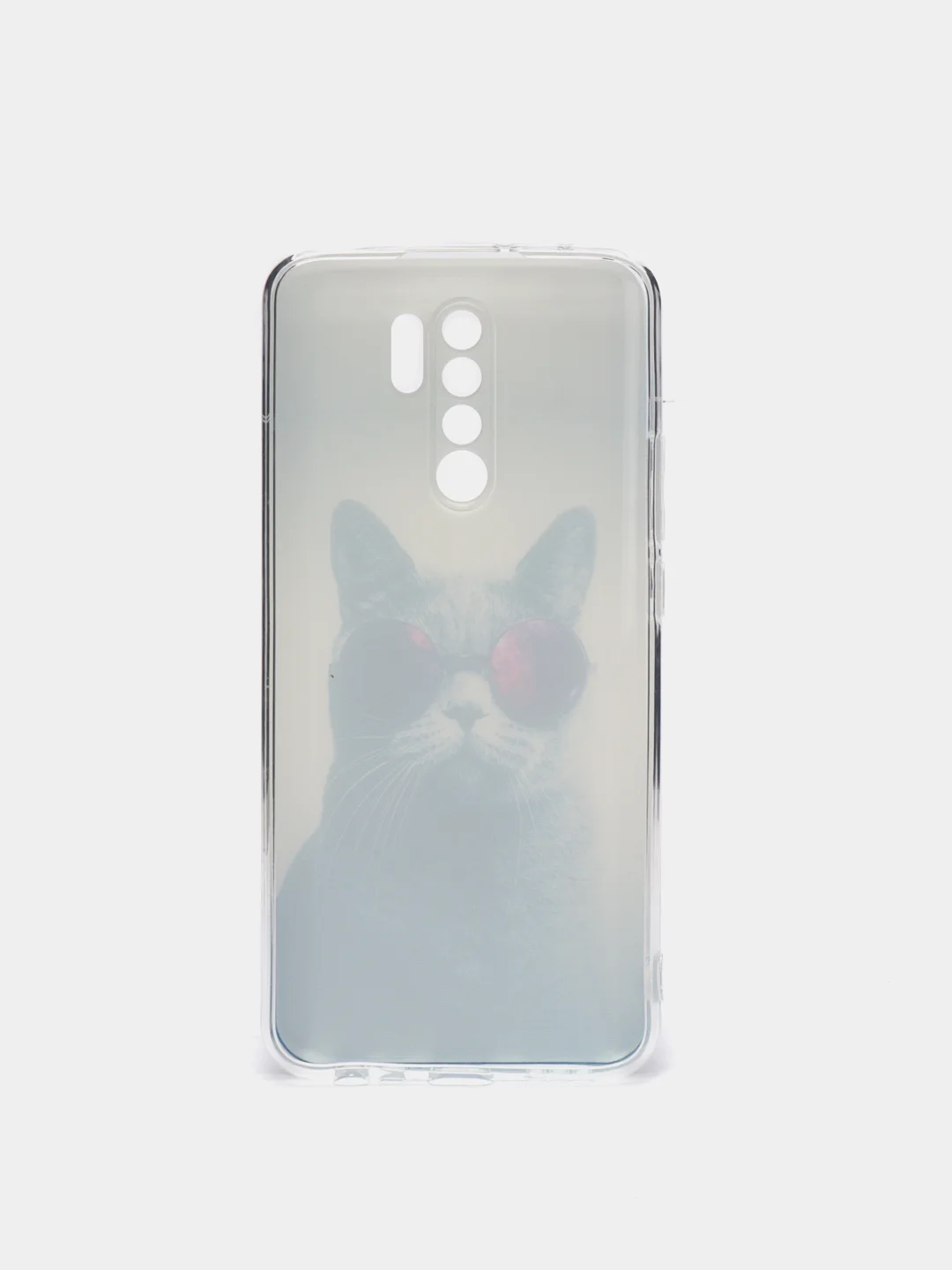 Синий меланж силиконовый чехол на Xiaomi Redmi 9 / Сяоми Редми 9 прозрачный, с рисунком, защита камеры
