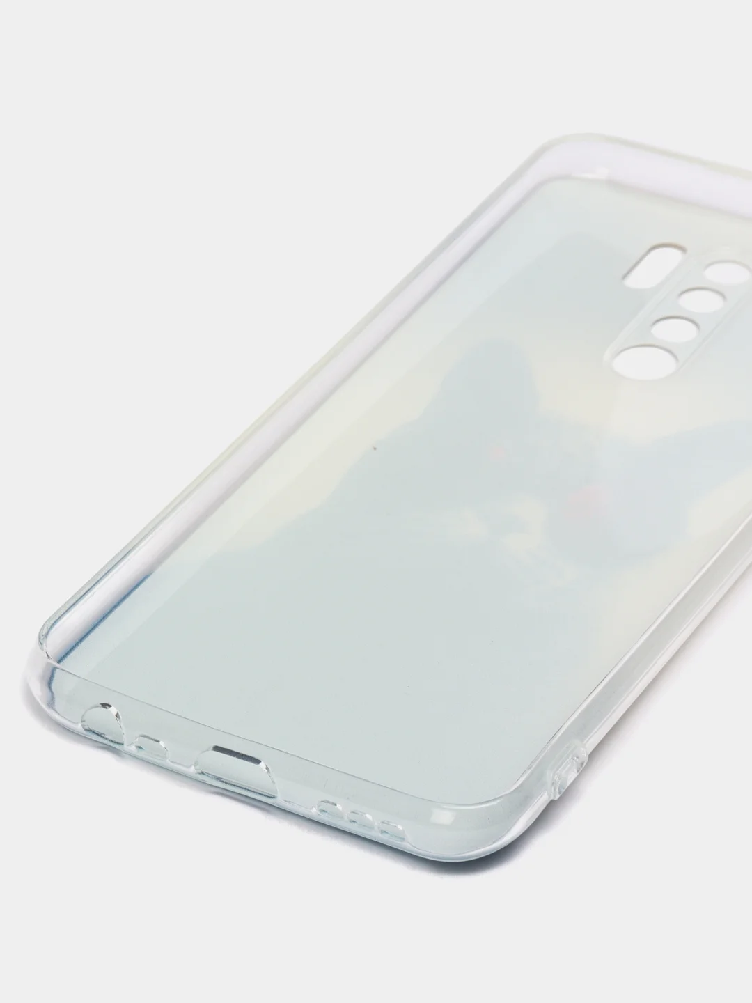 Синий меланж силиконовый чехол на Xiaomi Redmi 9 / Сяоми Редми 9 прозрачный, с рисунком, защита камеры