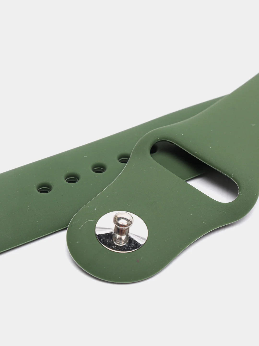 Зелёный хаки ремешок для Apple Watch 38 мм / 40 мм / 42 мм / 44 мм , размер M, силиконовый