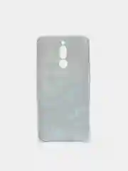Бирюзовый силиконовый чехол на Xiaomi Redmi 8 / Сяоми Редми 8 прозрачный, с рисунком, защита камеры