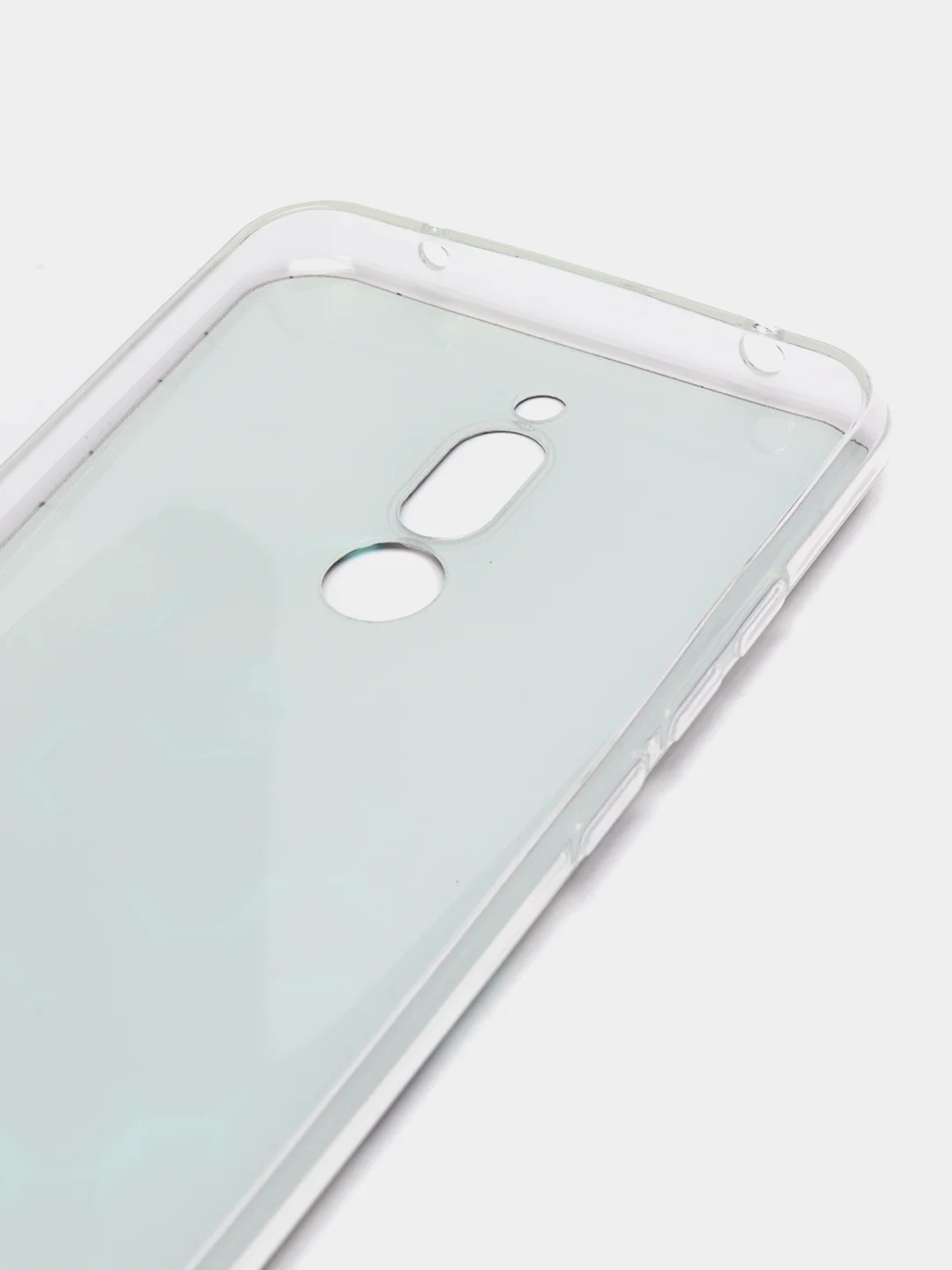 Бирюзовый силиконовый чехол на Xiaomi Redmi 8 / Сяоми Редми 8 прозрачный, с рисунком, защита камеры
