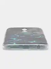Бирюзовый силиконовый чехол на Xiaomi Redmi 8 / Сяоми Редми 8 прозрачный, с рисунком, защита камеры