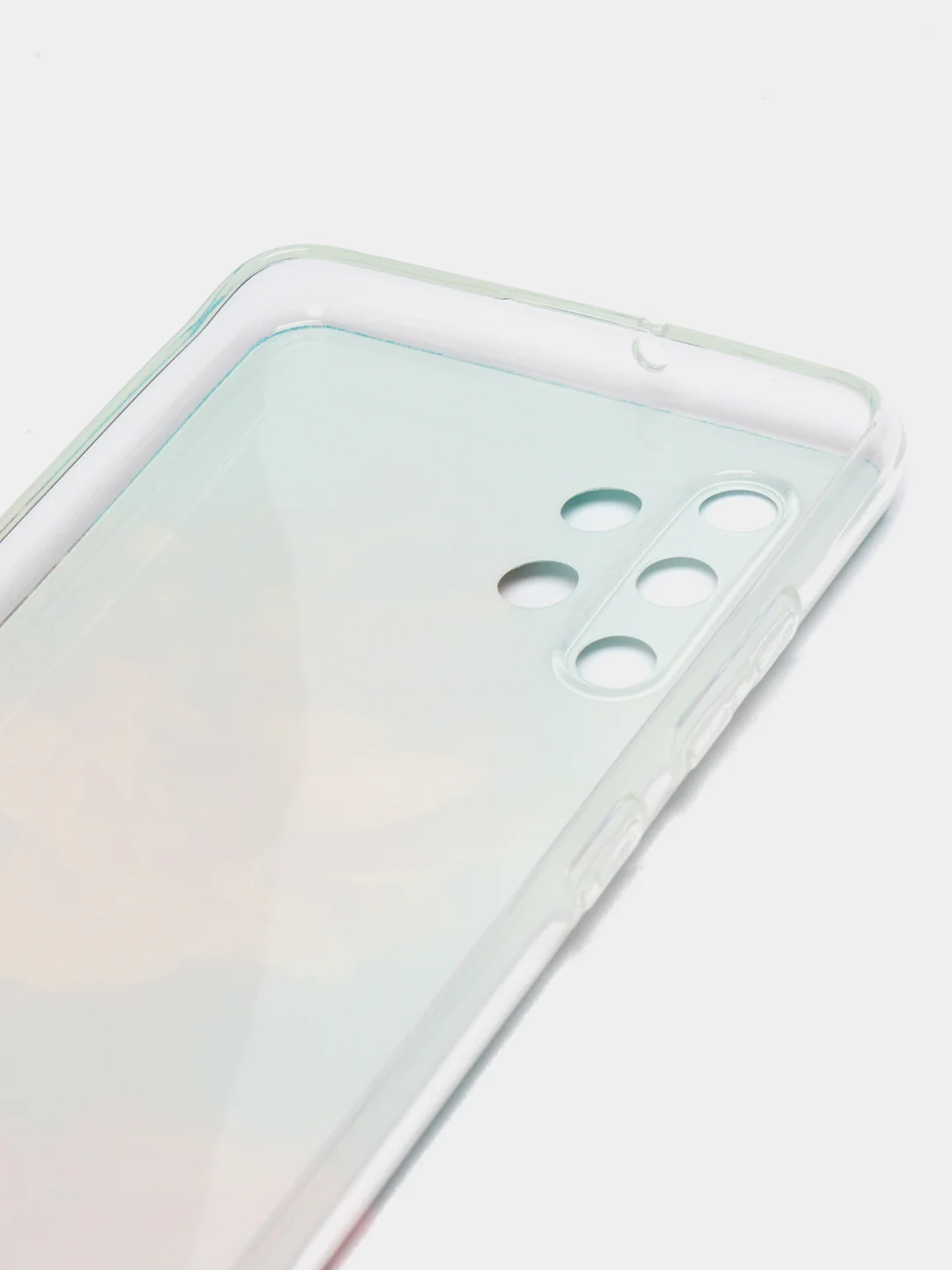 Конфетный силиконовый чехол на Samsung Galaxy A32 / Самсунг А32 прозрачный с рисунком, защита камеры
