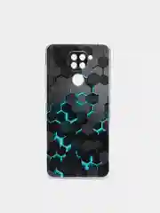 Бирюзовый силиконовый чехол на Xiaomi Redmi 10X/Redmi Note 9 / Сяоми Редми Нот 9/10X прозрачный