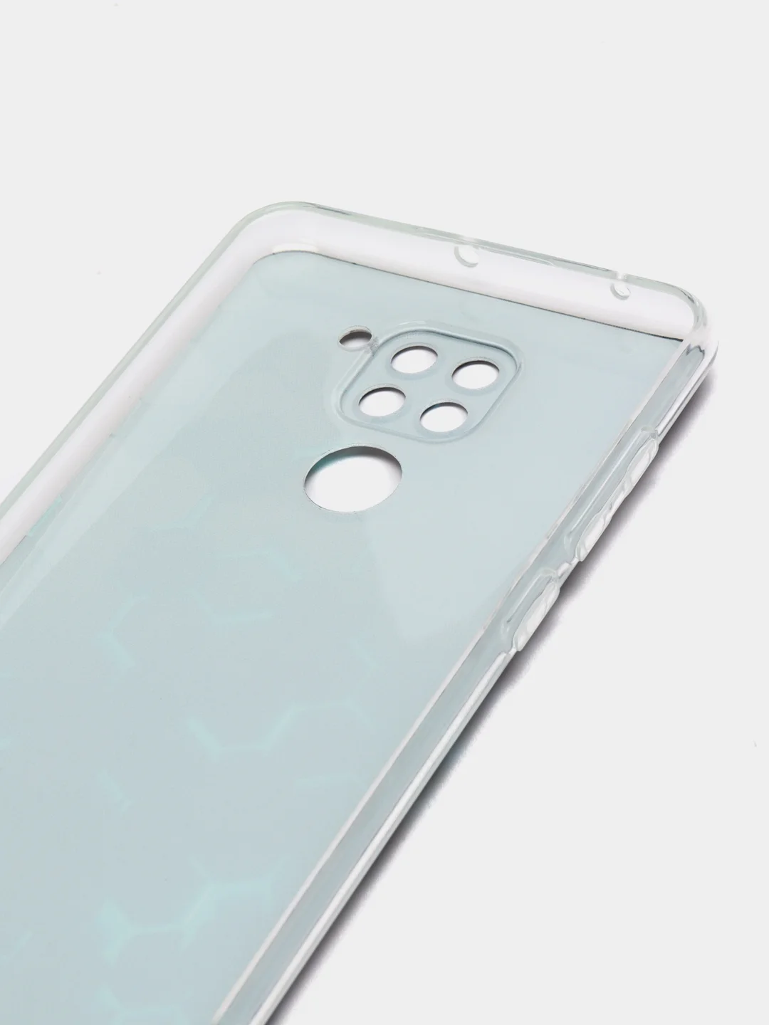 Бирюзовый силиконовый чехол на Xiaomi Redmi 10X/Redmi Note 9 / Сяоми Редми Нот 9/10X прозрачный