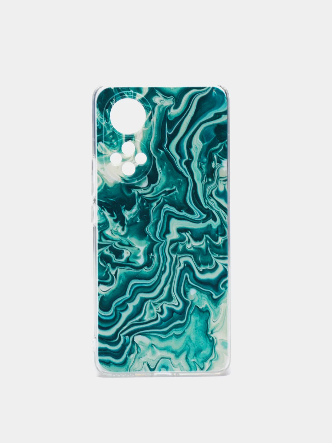 Тёмно-бирюзовый чехол на Huawei Nova 9/Honor 50 / Хуавей Нова 9/Хонор 50 прозрачный, с рисунком