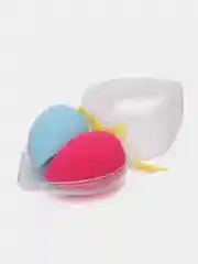 Тёмно-розовый спонж для макияжа лица, женской косметики, 2 штуки