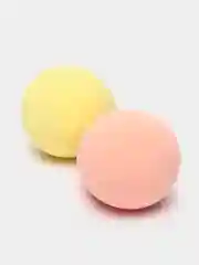Желтый спонж для макияжа лица, женской косметики, 2 штуки
