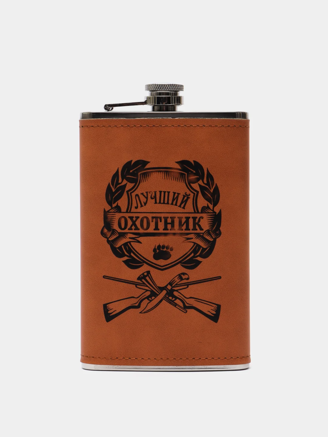 Оливковый подарочная сувенирная фляжка 8,5oz (250мл) на 23 февраля