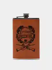 Оливковый подарочная сувенирная фляжка 8,5oz (250мл) на 23 февраля