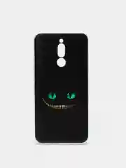 Черный силиконовый чехол на Xiaomi Redmi 8 / Сяоми Редми 8 прозрачный, с рисунком, защита камеры