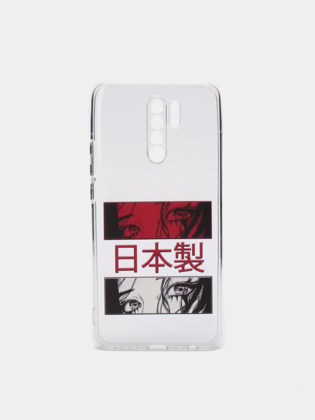 Алый силиконовый чехол на Xiaomi Redmi 9 / Сяоми Редми 9 прозрачный, с рисунком, защита камеры