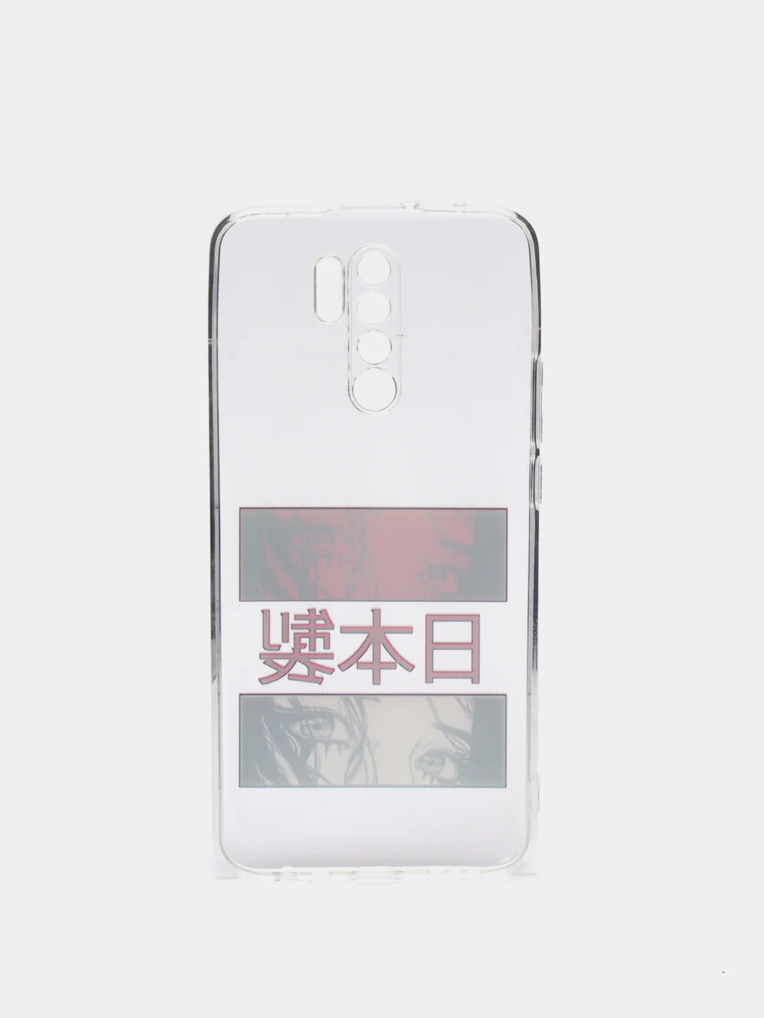Алый силиконовый чехол на Xiaomi Redmi 9 / Сяоми Редми 9 прозрачный, с рисунком, защита камеры