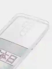 Алый силиконовый чехол на Xiaomi Redmi 9 / Сяоми Редми 9 прозрачный, с рисунком, защита камеры