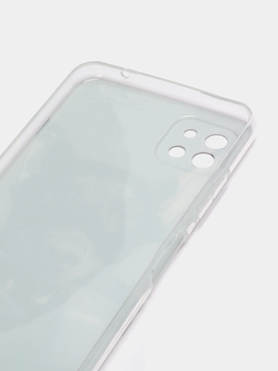 Серый силиконовый чехол на Samsung Galaxy A22s 5G / Самсунг А22s 5G прозрачный, с рисунком
