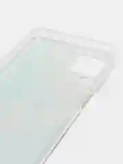 Голубой чехол на Samsung Galaxy A12/M12 / Самсунг А12/М12 прозрачный, с рисунком, защита камеры