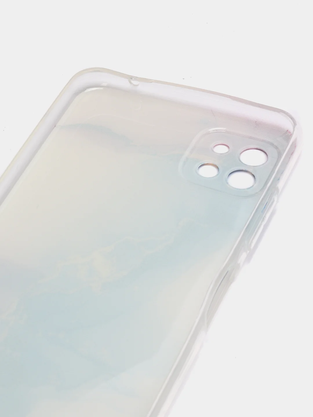 Ледяной силиконовый чехол на Samsung Galaxy A22s 5G / Самсунг А22s 5G прозрачный, с рисунком