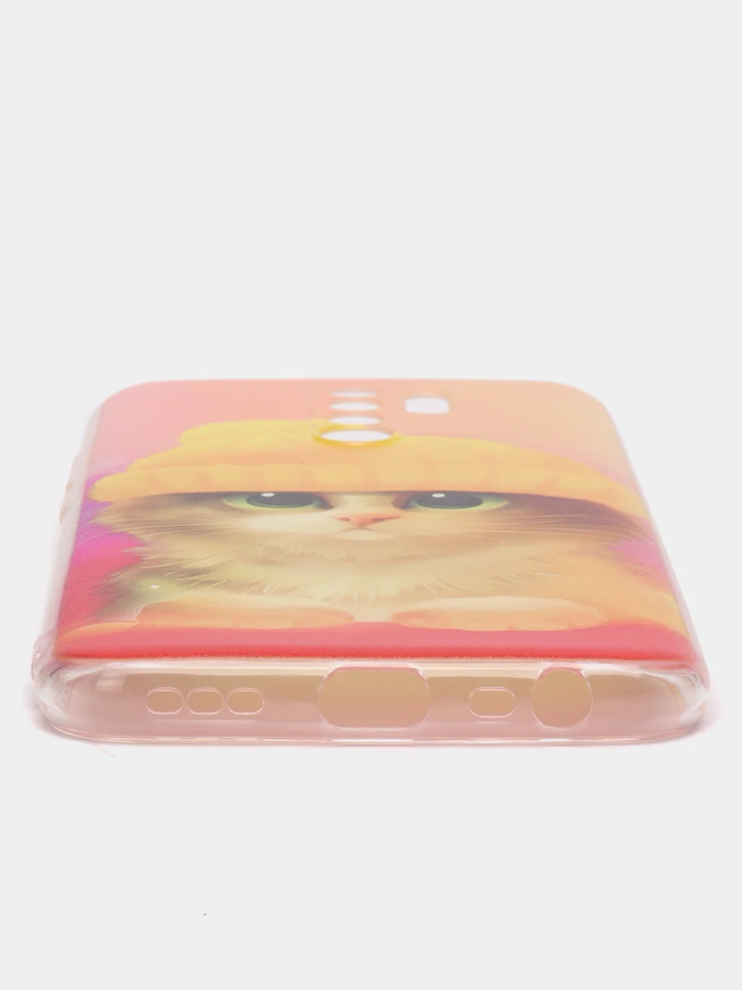 Желтый силиконовый чехол на Xiaomi Redmi 9 / Сяоми Редми 9 прозрачный, с рисунком, защита камеры