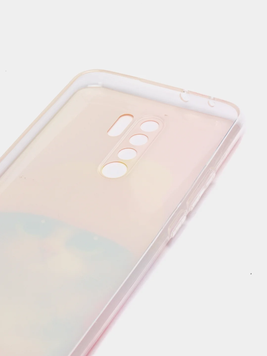Желтый силиконовый чехол на Xiaomi Redmi 9 / Сяоми Редми 9 прозрачный, с рисунком, защита камеры