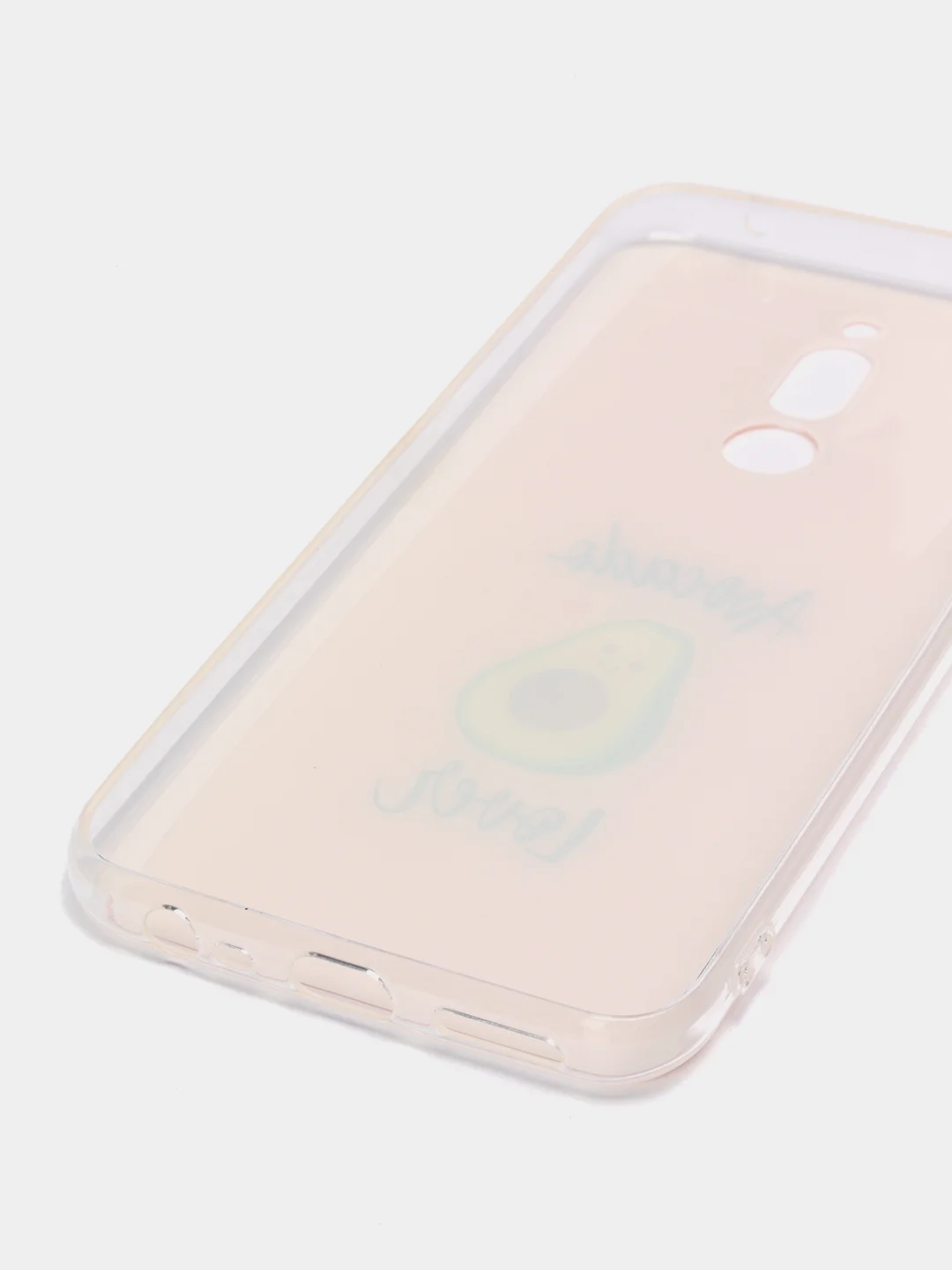 Розовый силиконовый чехол на Xiaomi Redmi 8 / Сяоми Редми 8 прозрачный, с рисунком, защита камеры
