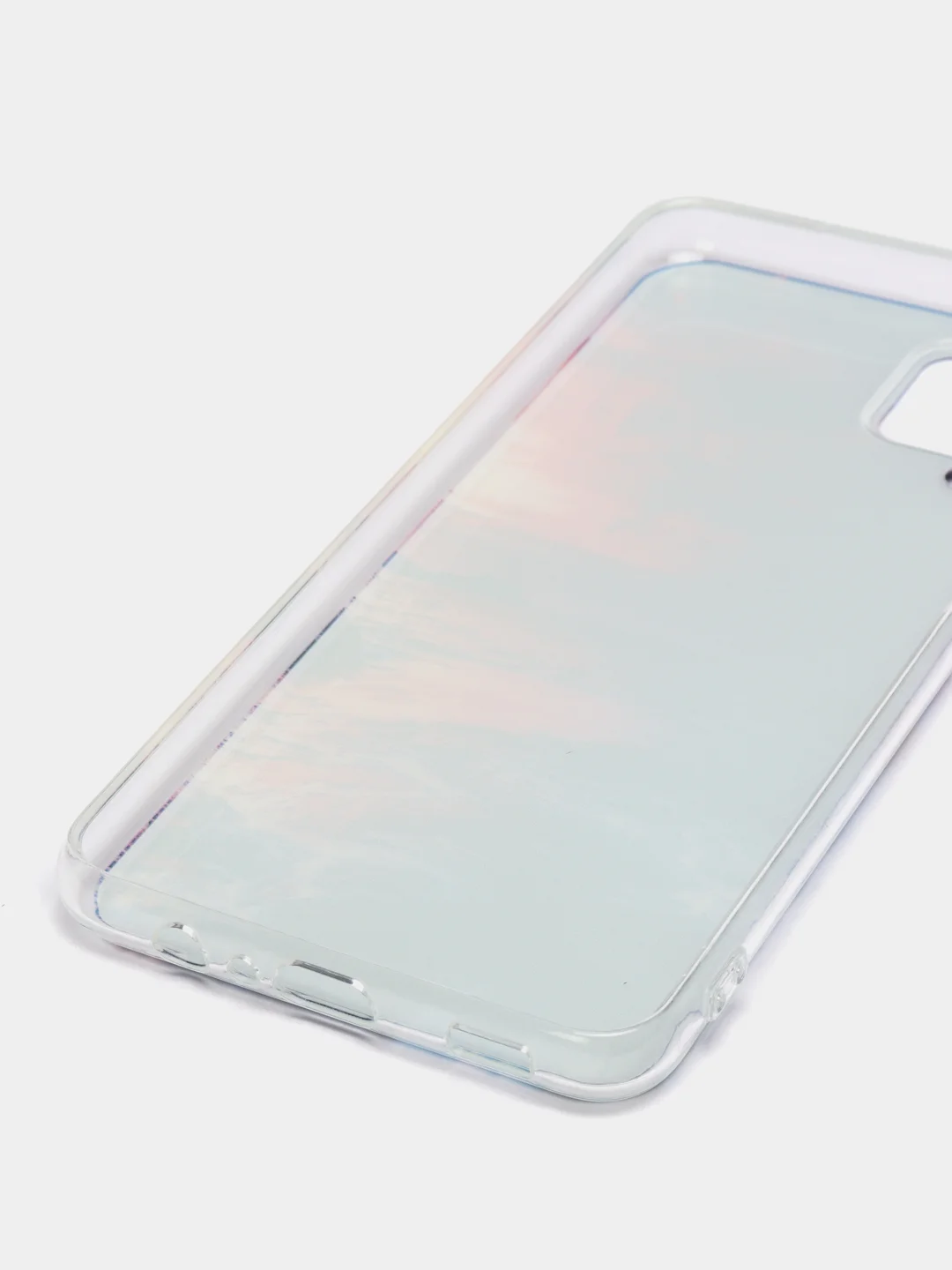 Фиолетовый чехол на Samsung Galaxy A12/M12 / Самсунг А12/М12 прозрачный, с рисунком, защита камеры
