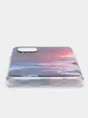 Фиолетовый чехол на Samsung Galaxy A12/M12 / Самсунг А12/М12 прозрачный, с рисунком, защита камеры