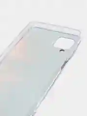 Фиолетовый чехол на Samsung Galaxy A12/M12 / Самсунг А12/М12 прозрачный, с рисунком, защита камеры